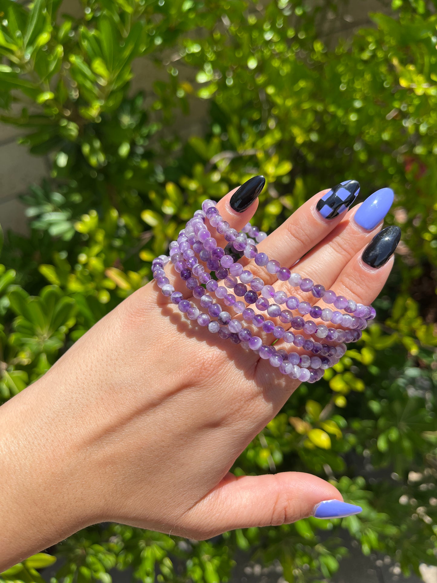 Dainty Chevron Amethyst Bracelet