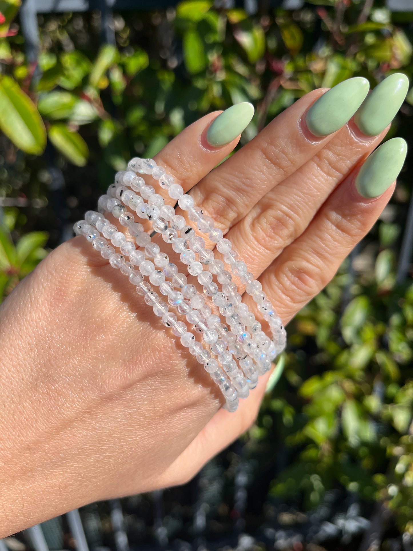 Dainty Rainbow Moonstone Bracelet