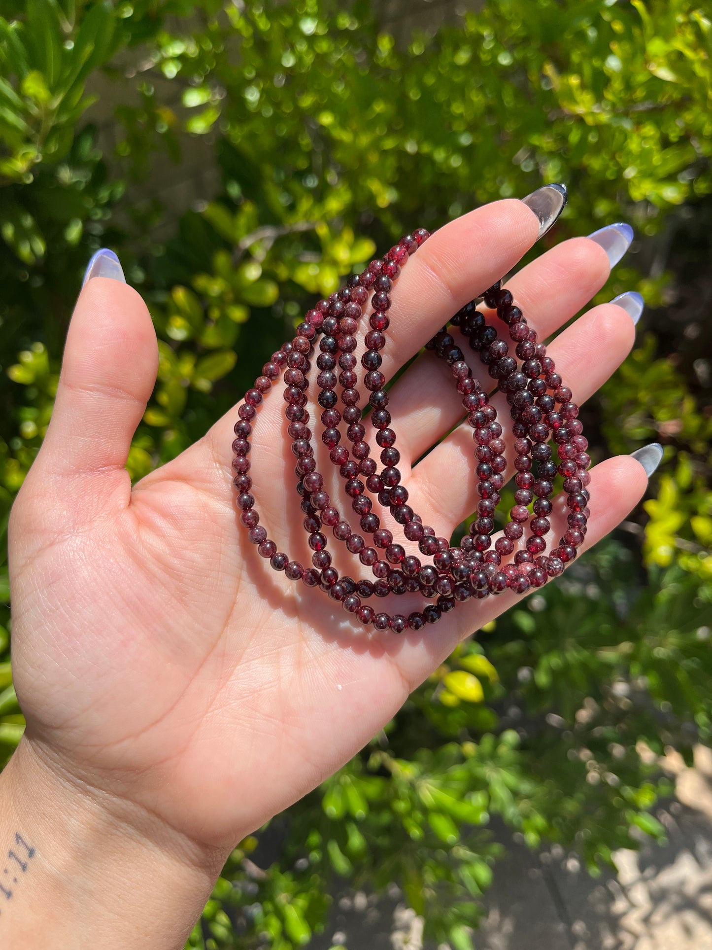 Dainty Garnet Bracelet